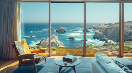 Fototapeta premium A luxury hotel room on the California