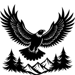 Fototapeta premium eagle with wings