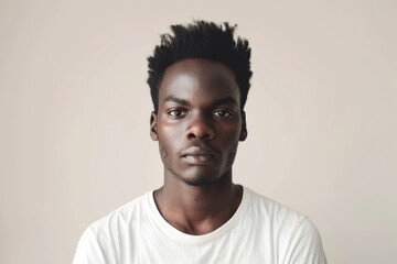Obraz premium portrait of adult Black man looking at camera in studio