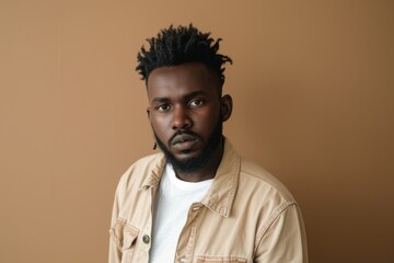 Obraz premium portrait of adult Black man looking at camera in studio