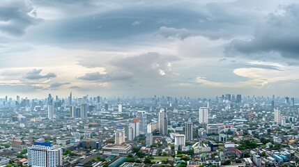 Obraz premium Bangkok Cityscape Thailand Panorama view Skyline : Generative AI