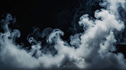 Naklejka premium White cloudiness, transparency smoke generate ai
