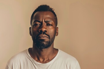 Obraz premium portrait of adult Black man looking at camera in studio