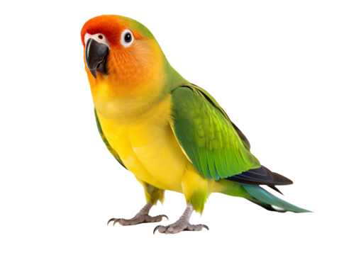 a bird with a colorful head