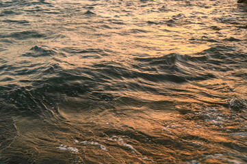 Blurred texture of ocean water at sunset 1