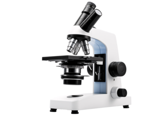 a white and black microscope