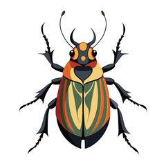 Fototapeta premium Illustration of a Atlas beetle on white