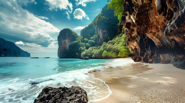 Tropical coast with white sandy beaches image