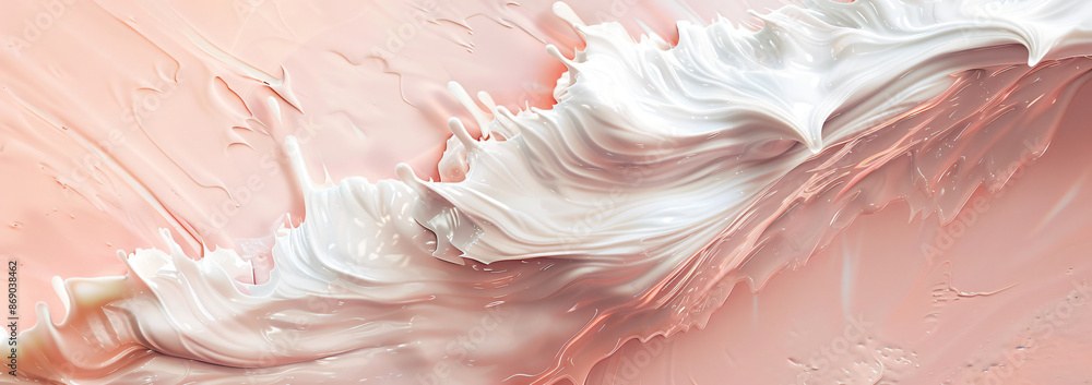 Poster a soft peach fuzz background with abstract brush strokes, creating an elegant and artistic wallpaper