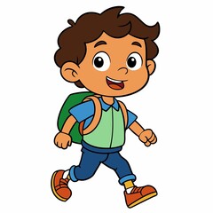 illustration of a child running