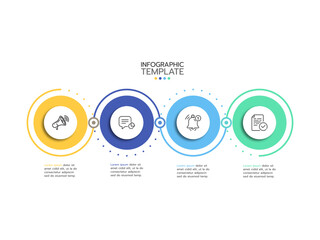 Vector Infographic label design template with icons and 4 options or steps. Can be used for process diagram, presentations, workflow layout, banner, flow chart, info graph.