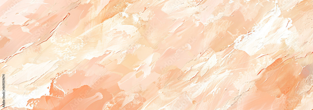 Poster a soft peach fuzz background with abstract brush strokes, creating an elegant and artistic wallpaper
