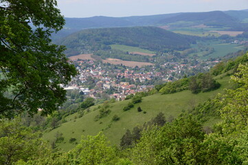 Fototapeta premium Aerial View of the Town Kahla, Thuringia