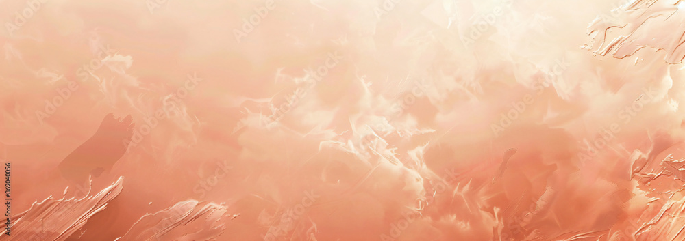 Poster a soft peach fuzz background with abstract brush strokes, creating an elegant and artistic wallpaper