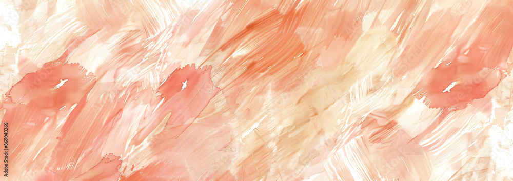 Poster a soft peach fuzz background with abstract brush strokes, creating an elegant and artistic wallpaper