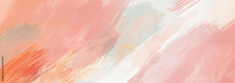 Aufkleber a soft peach fuzz background with abstract brush strokes, creating an elegant and artistic wallpaper