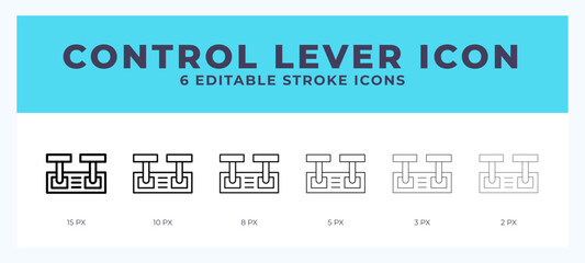 Control lever editable line icon. Vector illustration with different stroke.
