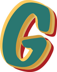 Colourful letter G