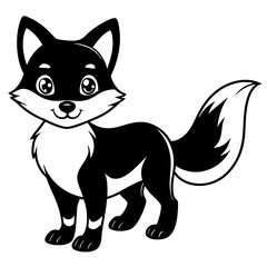 Obraz premium black and white cat