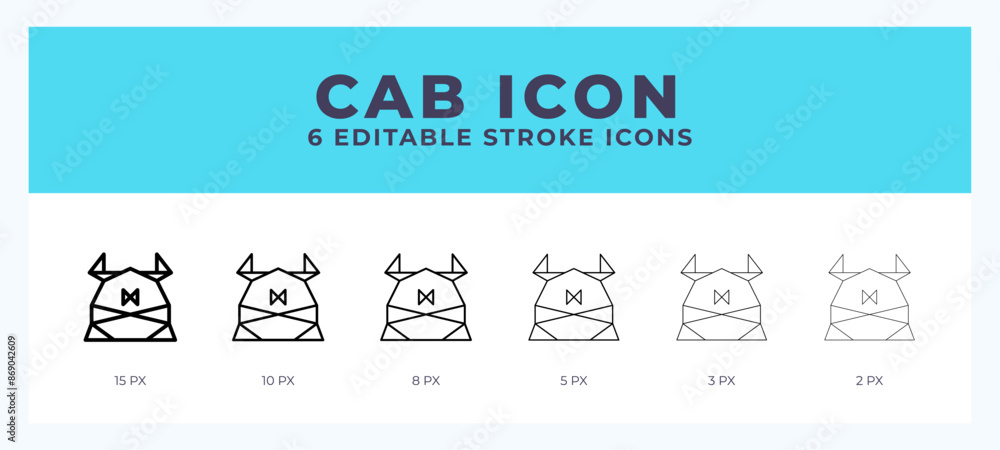 Poster crab icon set with different stroke. vector illustration with editable stroke.