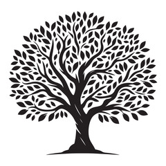 Tree silhouette vector illustration