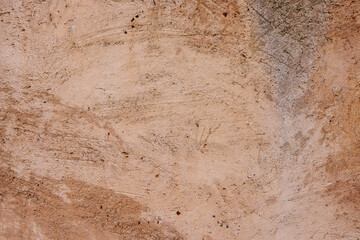 Orange-brown cement wall texture background, wallpaper abstract grunge pattern surface retro backdrop.