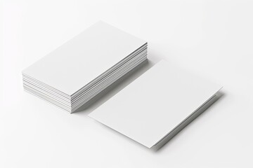 Business card mockup on isolated white background created with generative AI