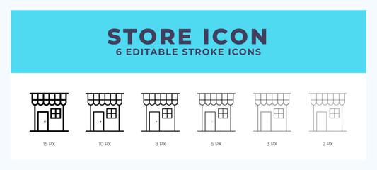 Store stroke icon for web. Mobile apps and ui.