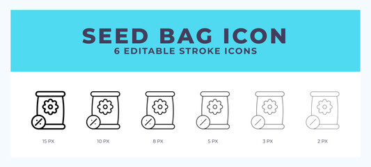 Seed bag line icon vector illustration. Trendy styles.