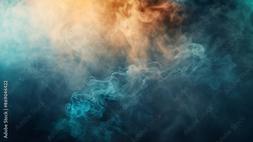 Poster atmospheric smoke abstract color background closeup : generative ai