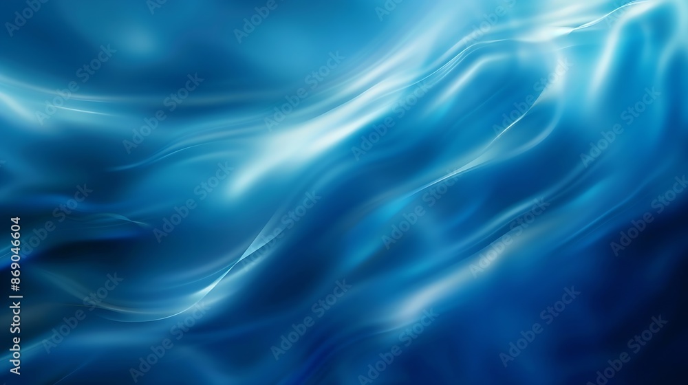 Poster abstract blue background blurry design for digital usage web template : generative ai