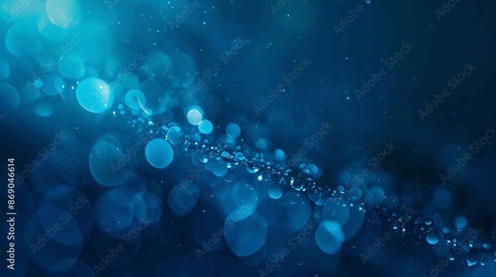 Poster abstract blue background blurry design for digital usage web template : generative ai