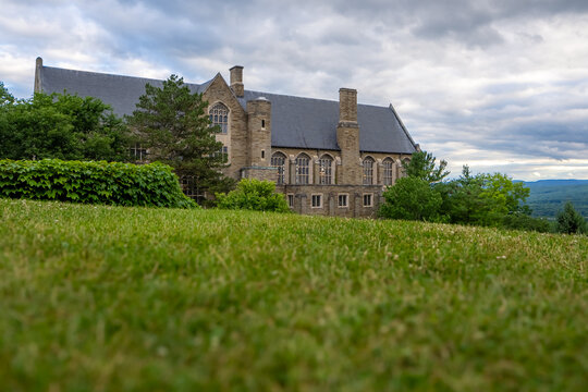 Ithaca, New York, US - June 30, 2024: Daytime photo of Willard Straight Hall, student union building on Cornell University's Ithaca, NY, USA campus. 