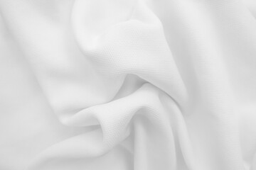 White fabric texture. Wavy cloth background.