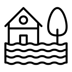 Flood Line Icon Design
