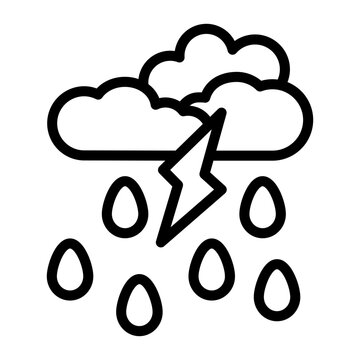 Extreme Weather Line Icon Design