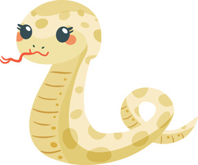 Fototapeta premium 巳年の白い蛇のイラスト