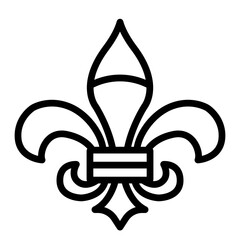 Fleur de lis Line Icon Design