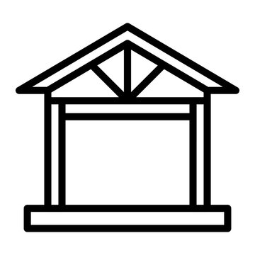 Pavilion Line Icon Design