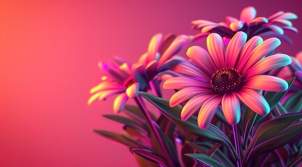 Obraz premium pink and yellow flowers