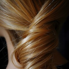 Naklejka premium Close up of blonde hair in a bun