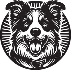 Dog vector art illustration icon 2024