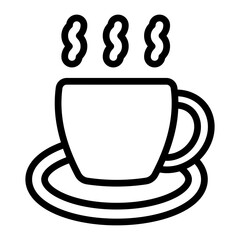 Coffee Cup Line Icon Design