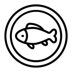 Fish Line Icon Design