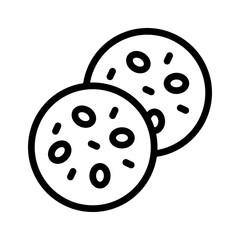 Biscuit Line Icon Design