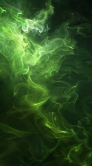 Obraz premium Unique Fantastical Vibrant Ethereal Colorful Background with Green Smoke, Shining with Divine Light, Representing Faith, Belief, Inclusion, and Freedom, AI-Generated High-Resolution Wallpaper, Hallowe