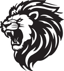 A Tiger head silhouette Illustration vector 