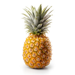Fototapeta premium ripe pineapple isolated on white background