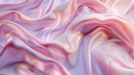Obraz premium Beauty fashion and cosmetic product placement background with pastel silk cloth wave Premium brand mockup template with luxury silk fabric floating in empty studio space : Generative AI