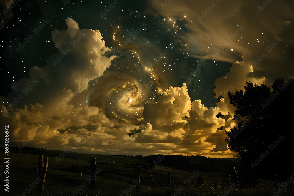 Poster a cosmic confluence of energy, where the boundaries between realities blur and anything is possible.